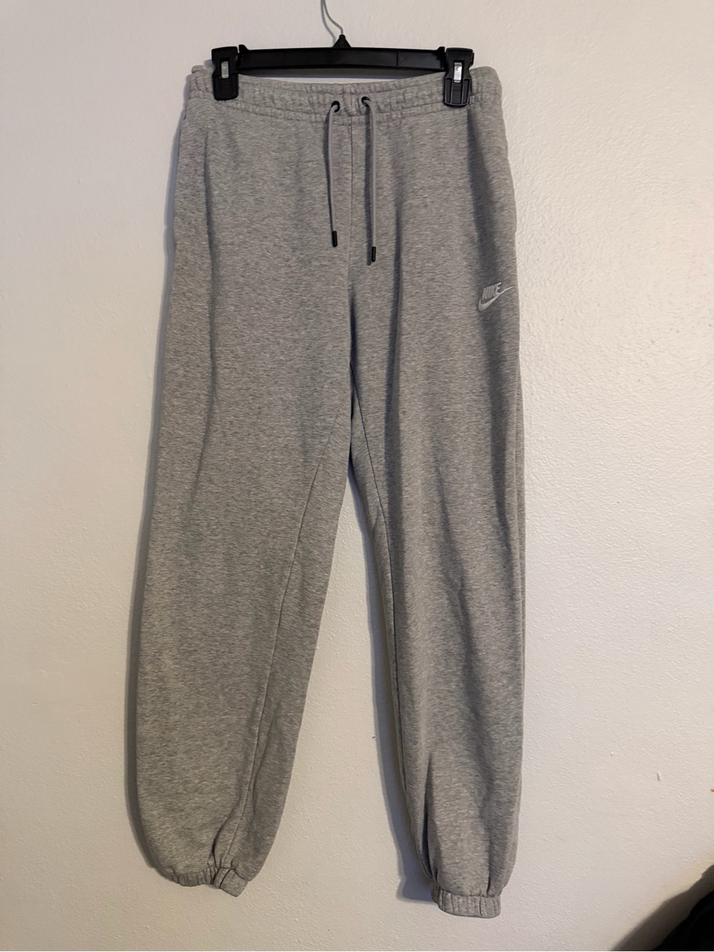 Nike Gray Cinch Ankle Sweatpants Elastic Drawstring Waist Joggers Mens Small